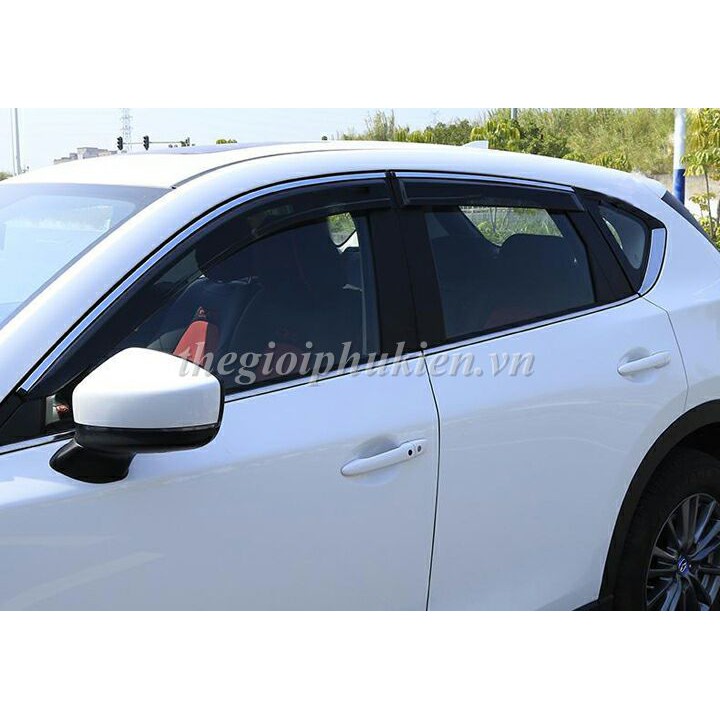 Bộ vè che mưa Mazda CX-5, CX5 2014-2017 -chỉ innox (hàng cao cấp)