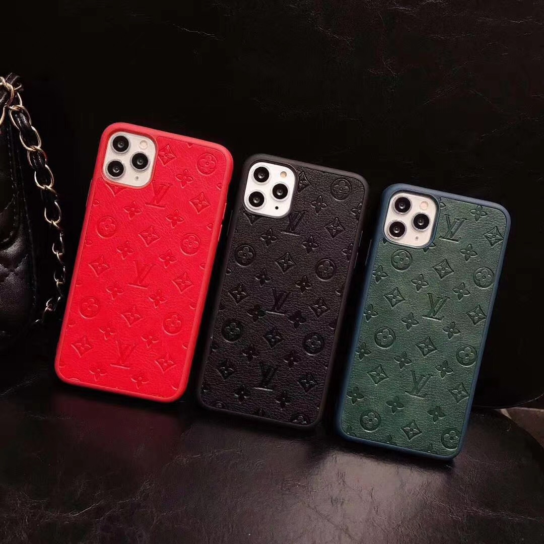 LV Leather Case IPhone12 pro Max 11 Pro Max 6 Plus 6S 7 8 Plus X XS MAX XR Fashion Luxury Leather Soft TPU silicon Cover