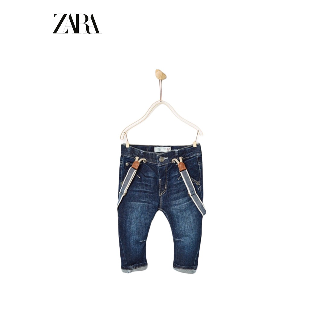 QUẦN DENIM CÓ DÂY ĐEO VAI BÉ TRAI ZARA SĂN SALE.