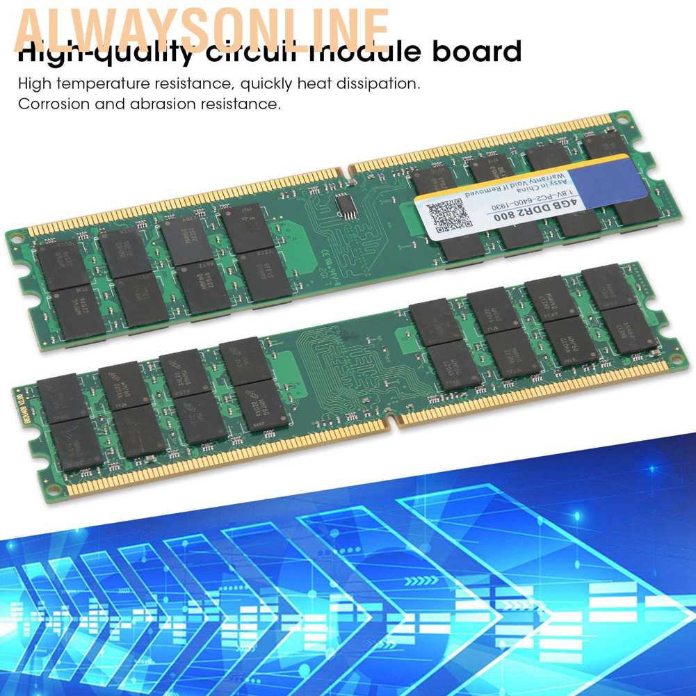 Bộ Nhớ Ram 4gb Ddr2 Pc2-6400U 800mhz 240pin 1.8v Amd Cho Máy Tính