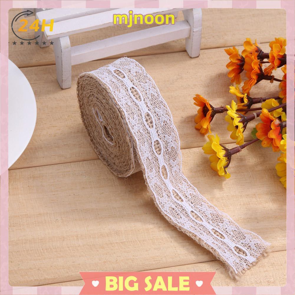 1 Cuộn Vải Đay Phối Ren Dùng Trang Trí