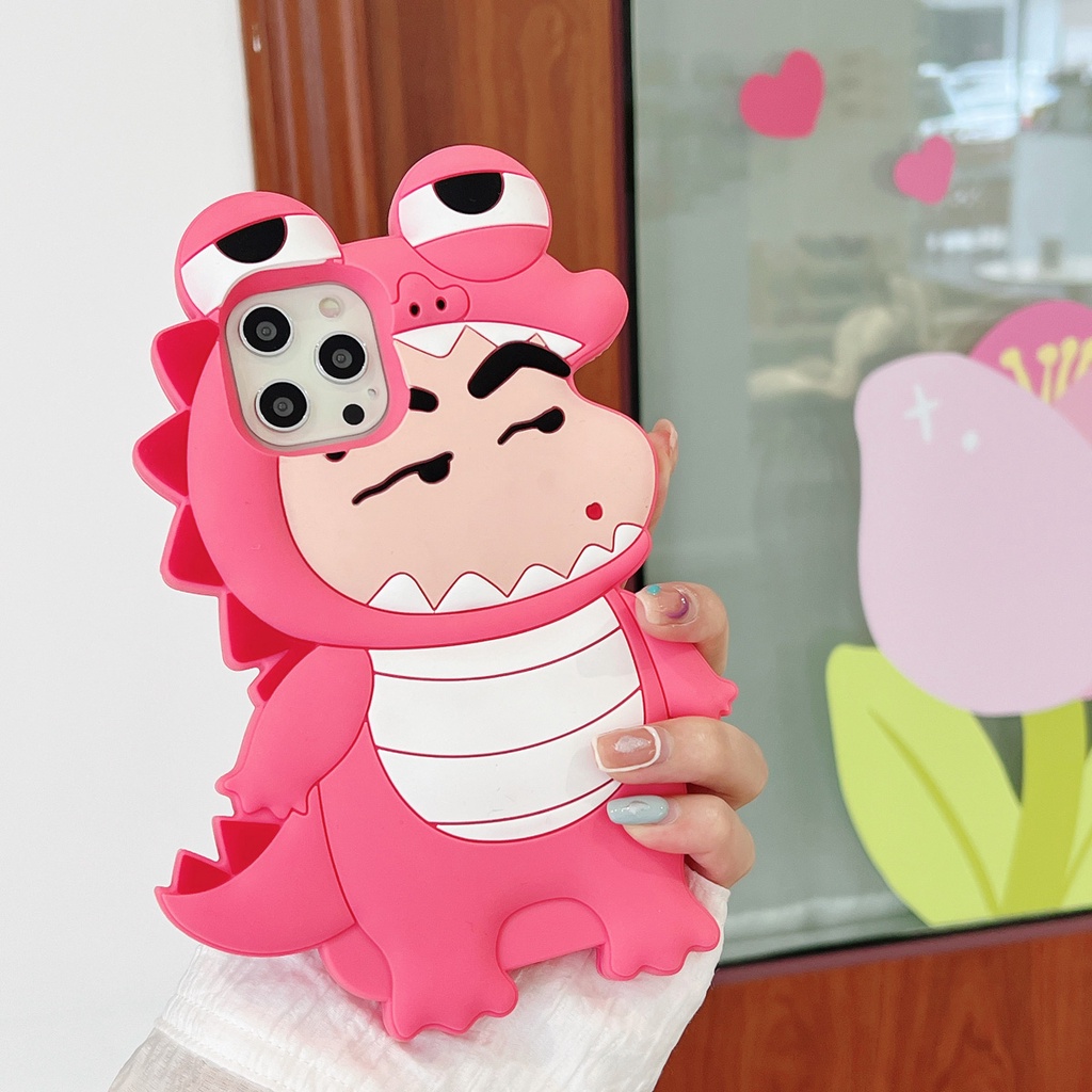 Ốp Điện Thoại Silicon In Hình Cá Sấu 3d Cho iphone 11 12 13 14 15 pro max xr x xs plus max