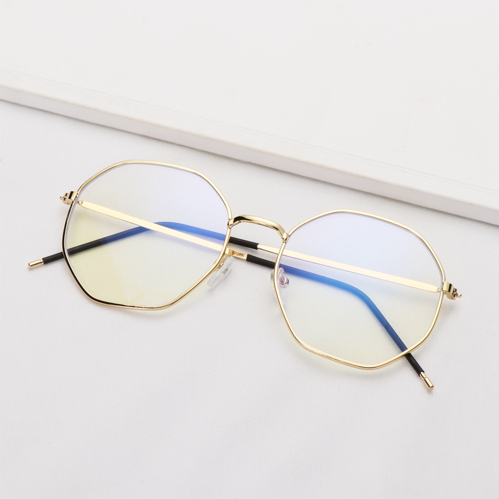 Mắt Kính Gọng Đa Giác Chống Ánh Sáng Xanh Bảo Vệ Mắt