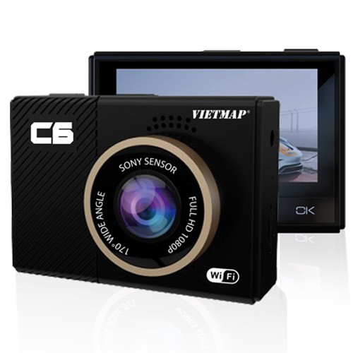 Camera hành trình Vietmap C6 ghi hình Full HD 1080P, Màn hình 2.45 Inch, Cảm biến ánh sáng, Cảm biến va chạm, Kết nối Wi
