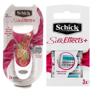 [sale88]  Bộ Dao Cạo Thay Lưỡi Dành Cho Nữ Schick Silk Effects (3 Lưỡi) HG2810