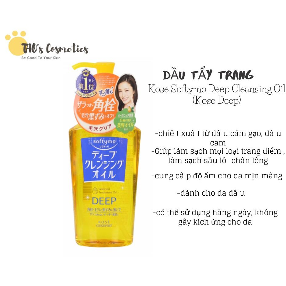 Dầu tẩy trang Kose Softymo Deep Cleansing Oil