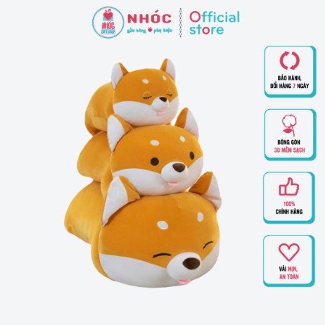 Gấu Bông Gối Ôm Chó Shiba Lè Lưỡi Nằm SIZE LỚN Hàng Cao Cấp Lông Mịn Bông Mềm Đồ Chơi Cho Bé An Toàn Dễ Thương TC - NHÓC