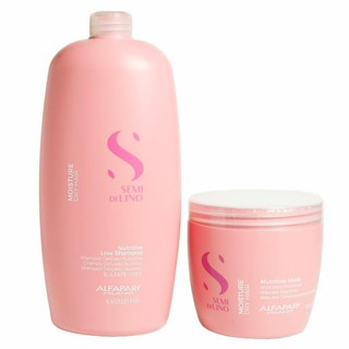 Combo gội và mặt nạ Moisture dành cho tóc khô xơ SDL Nutritive Alfaparf Milano 2018 1000ml/500ml
