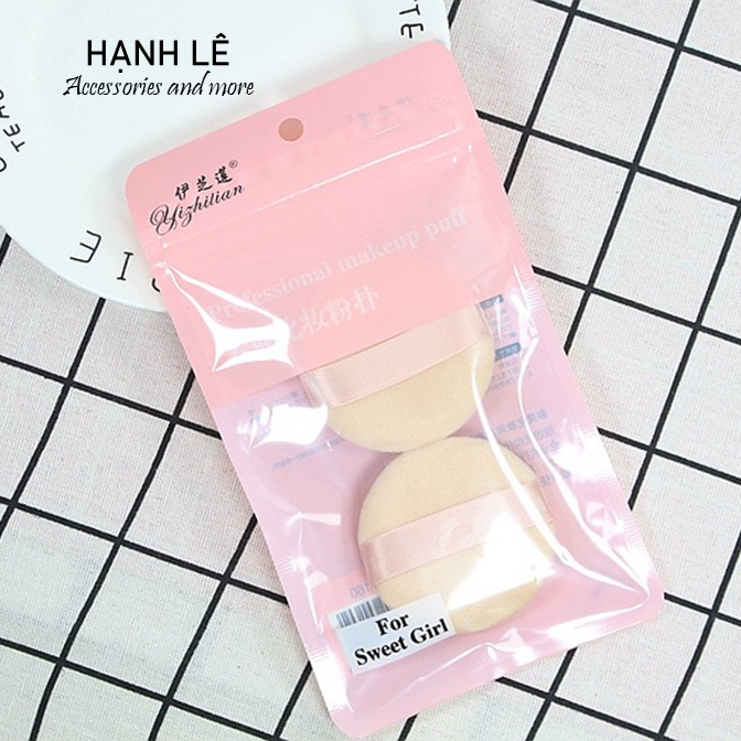 Bông mút trang điểm đánh phấn set 2 cái nội địa trung