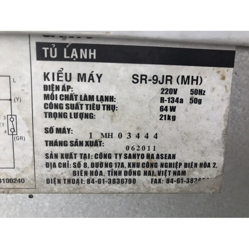 Tủ lạnh 90 lít Sanyo