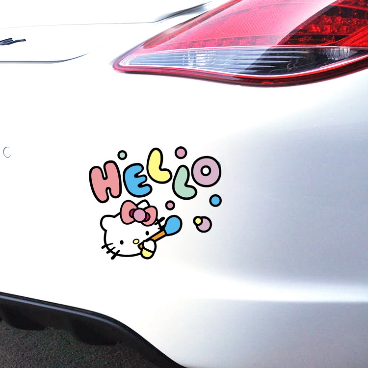 Mới Miếng Dán Trang Trí Bình Xăng Xe Hơi Chống Thấm Nước Hình Hello Kitty