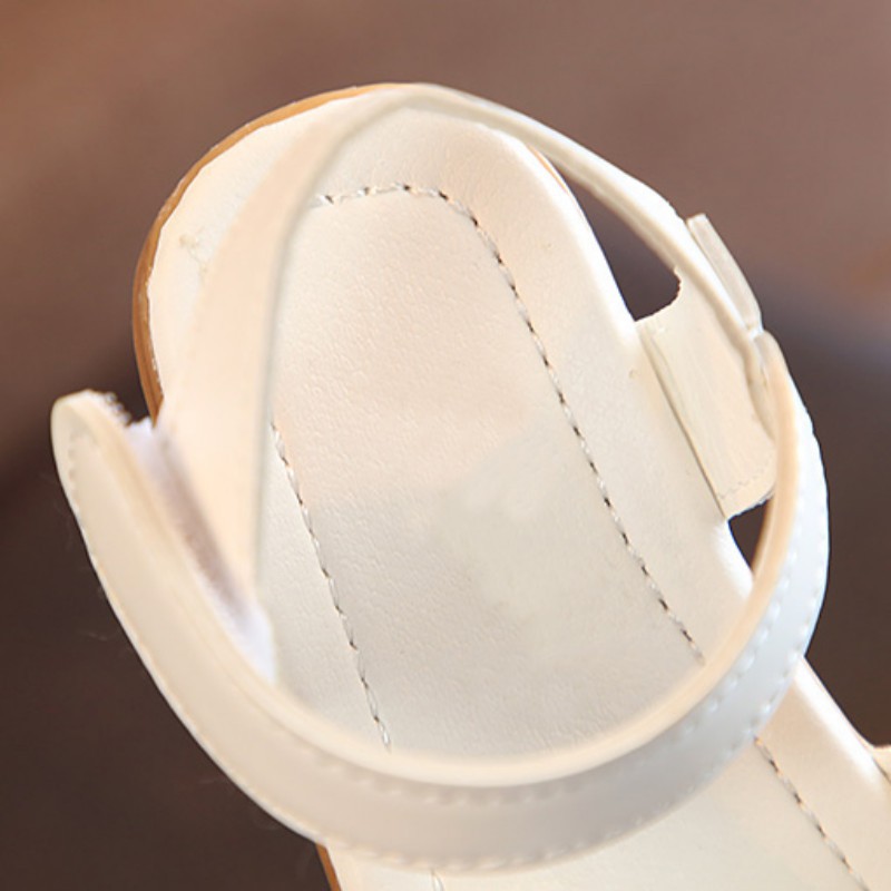Giày Sandal Da Pu Đế Mềm Chống Trượt Cho Bé Gái Tập Đi