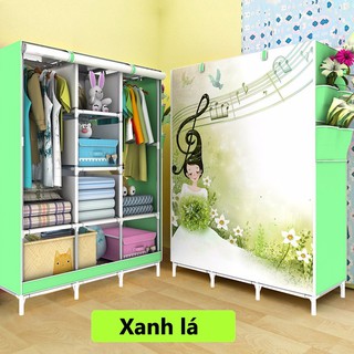 Tủ vải 3D - 3 buồng để quần áo