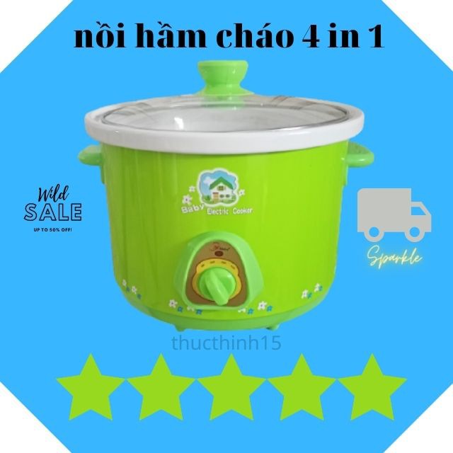 [ Nấu Ăn Ngon  Hơn ] Nồi Nấu Cháo Chậm Cho Bé ,Khó Cá ,Hầm Xương, Nồi Đất MIDIA 2l 120w (thucthinh15)