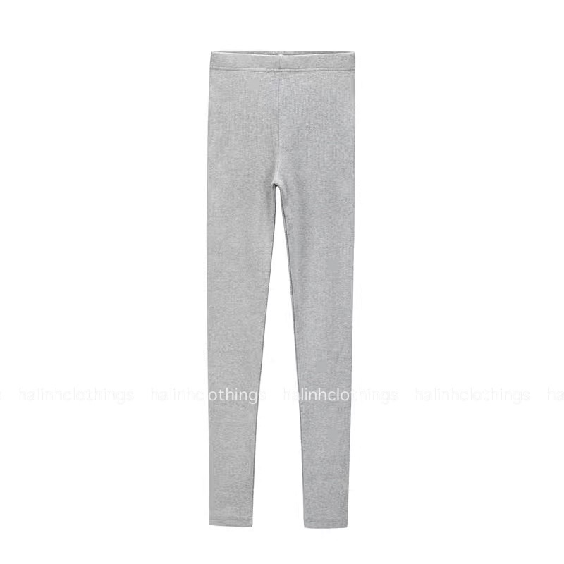 Quần legging giữ nhiệt chất len tăm co giãn tốt