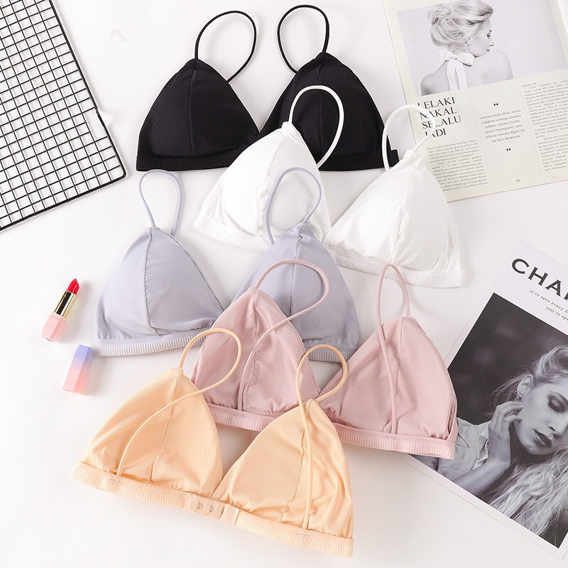 Áo ngưc, áo lót bra 2 dây mỏng manh trẻ trung, bralette cotton quyến rũ, Leblur | BigBuy360 - bigbuy360.vn