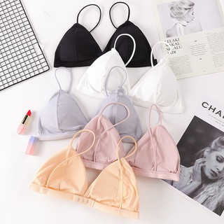 Áo ngưc, áo lót bra 2 dây mỏng manh trẻ trung, bralette cotton quyến rũ, AB031 Leblur