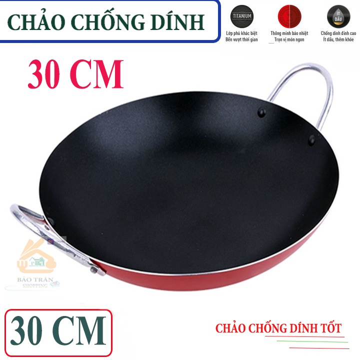 Chảo 2 Quai (D = 30CM) KYOFA Chất Lượng Cao - Chảo Hợp Kim Nhôm Chống Dính, Siêu Bền và Khả Năng Chịu Nhiệt Cao