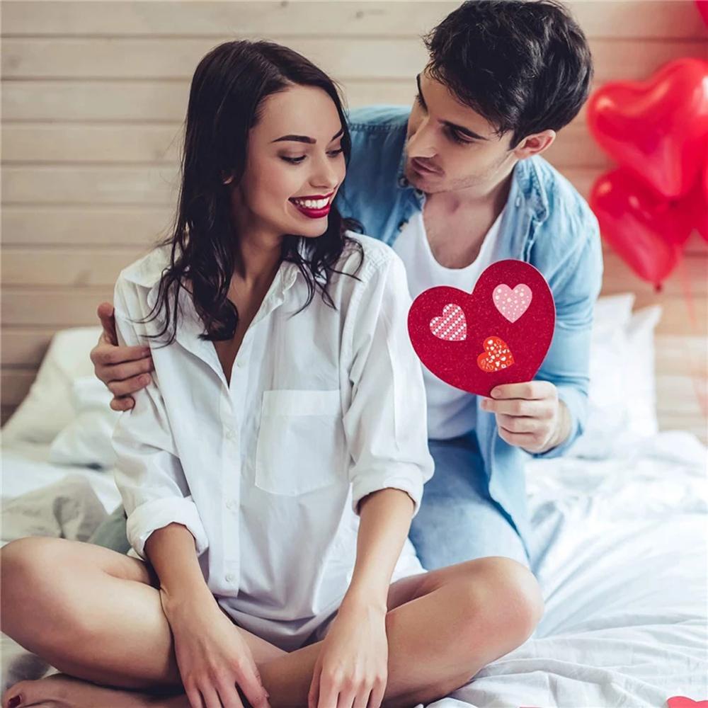 Cuộn 500 / Cuộn Nhãn Dán Hình Trái Tim 8 Họa Tiết Trang Trí Tiệc Valentine