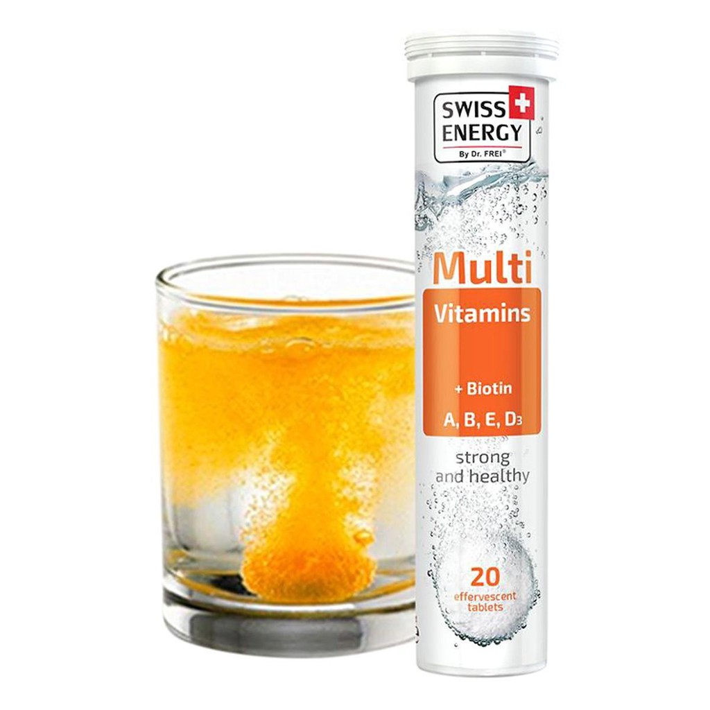 Viên Sủi Bổ Sung Vitamin C, Canxi và Khoáng Chất Tăng Đề Kháng, Chắc Khỏe Xương Swiss Energy (Tuýp 20 viên) Thụy Sĩ | BigBuy360 - bigbuy360.vn