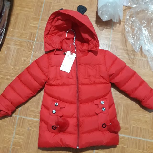 Áo phao bé gái chữ M cho bé từ 10 đến 25kg