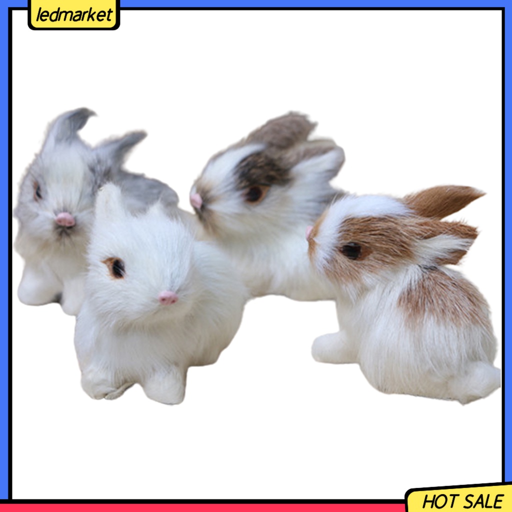 Đồ chơi thú bông hình thỏ con giống y như thật dễ thương dùng để trang trí