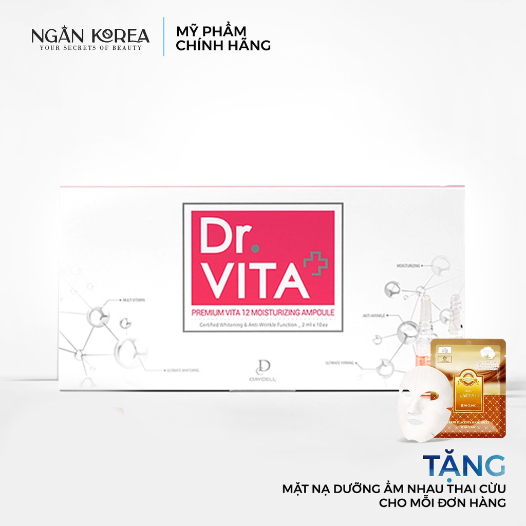 Serum tinh chất cấp ẩm DayCell Dr.Vita bổ sung Vitamin A tái tạo làn da hộp 10 ống 2ML