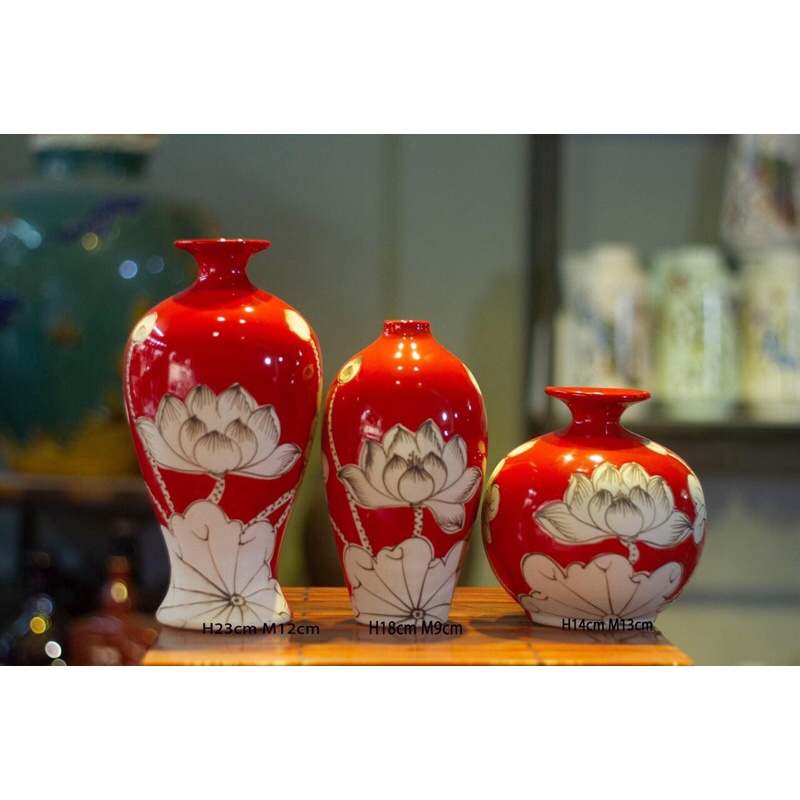 Bộ ba bình hoa, bình hút lộc