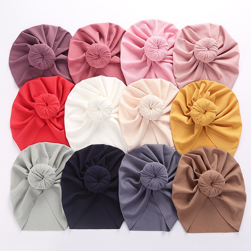 Mũ beanie mềm thắt nơ dễ thương cho bé