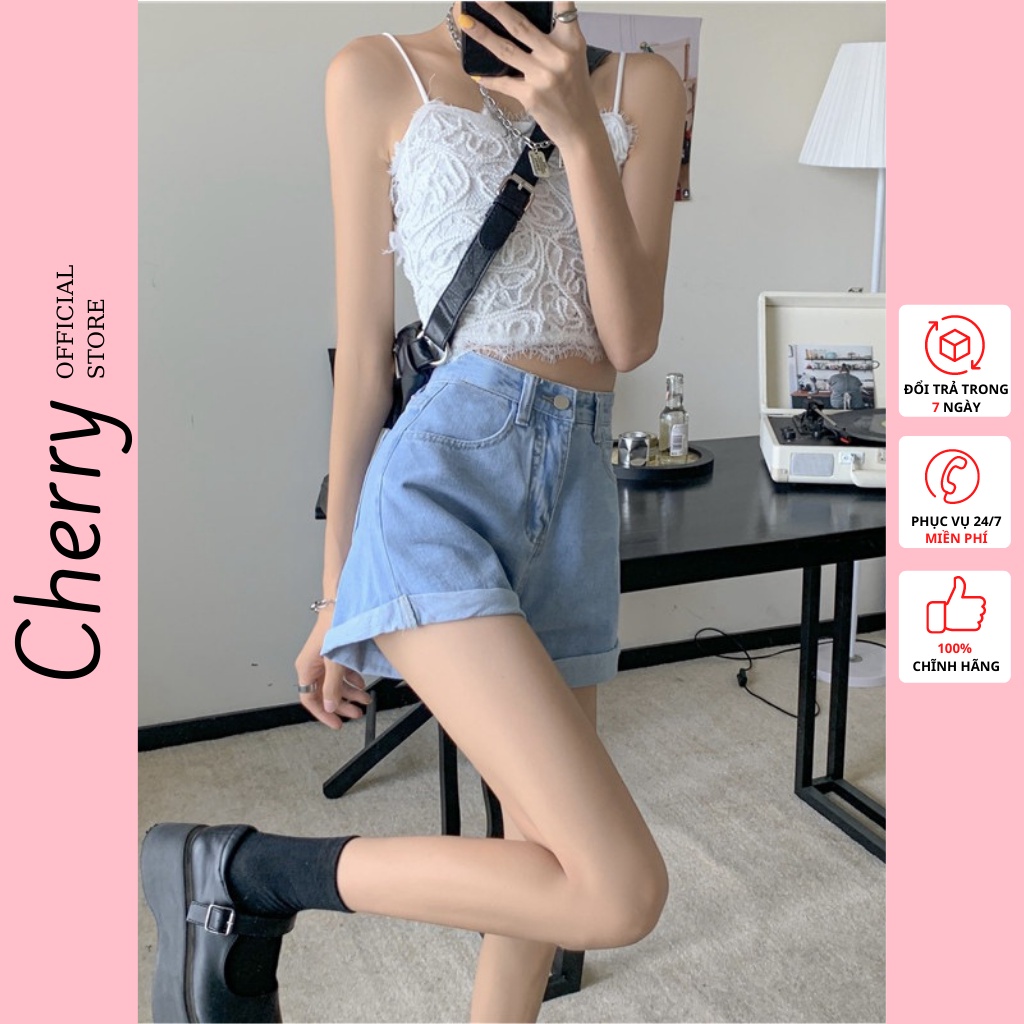 Quần jean ngắn thời trang phong cách Hàn Quốc cho nữ - T043