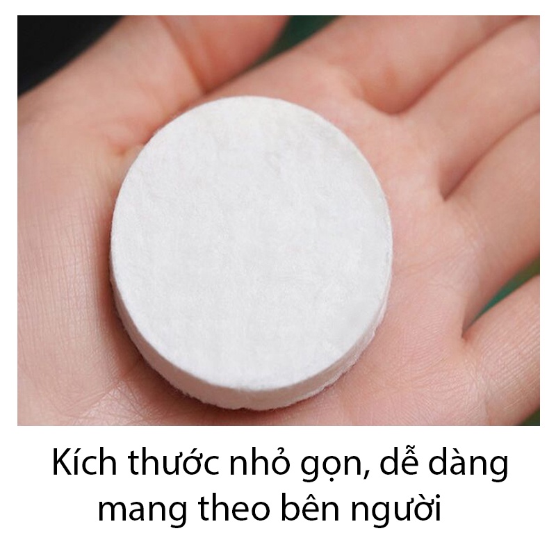 Khăn nén du lịch, khăn tắm nén viên kẹo kích thước 30x60cm, chất liệu vải Cotton, có thể sử dụng nhiều lần