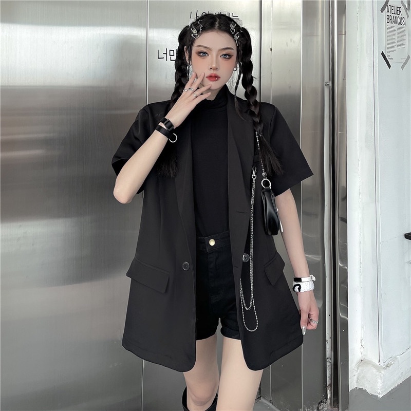 Áo sơ mi tay ngắn dáng rộng phong cách Hàn Quốc thời trang mùa hè cho nữ | BigBuy360 - bigbuy360.vn