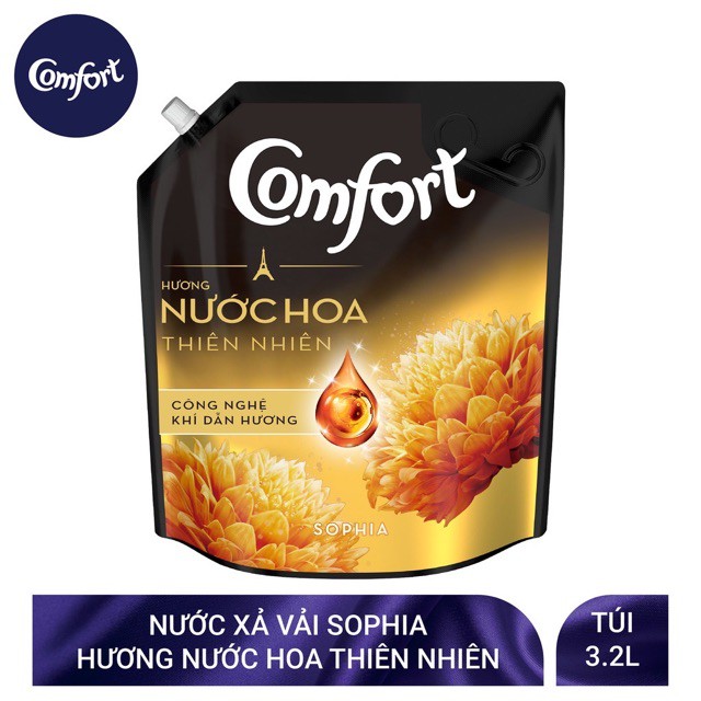 Nươc xả vải Comfort 3.8l hương nước hoa thiên nhiên túi