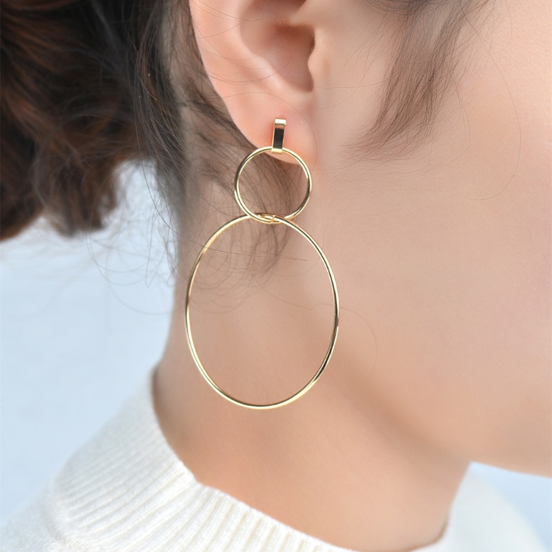 Khuyên Tai Nữ Hình Tròn Lớn Thời Trang