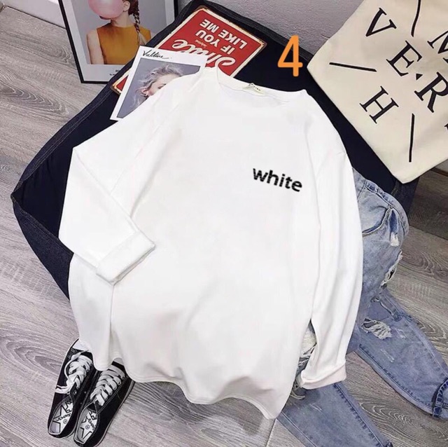 [1-9] ÁO THUN TRẮNG DÀI TAY HÌNH | BigBuy360 - bigbuy360.vn