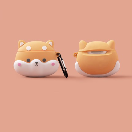 Set Case Vỏ Bao Airpods Đựng Tai Nghe Airpod 1/2/Pro Cún Shiba Inu Kèm Móc Khóa Siêu Dễ Thương - Chin Chin Shop