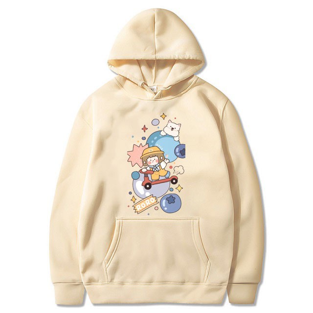 Áo Hoodie Nam Nữ Thu Đông Ấm Áp Chất Nỉ Mềm Mịn Không Nhăn, Không Xù In 3D Bé Vũ Trụ RORO Siêu Xinh Cute Mặc Đi Chơi