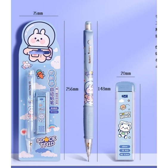 Viết chì bấm - bút chì bấm 0.5mm (kèm 1 hộp chì)