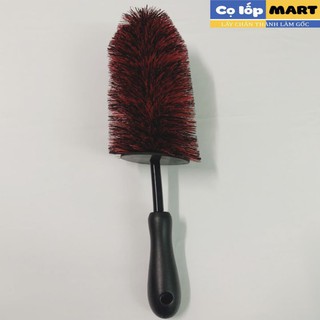 Chổi cọ rửa vành mâm lazang xe ô tô, vành xe máy. Dụng cụ chổi cọ rửa vệ sinh xe chuyên dụng, cán nhựa, sợi nhựa cứng