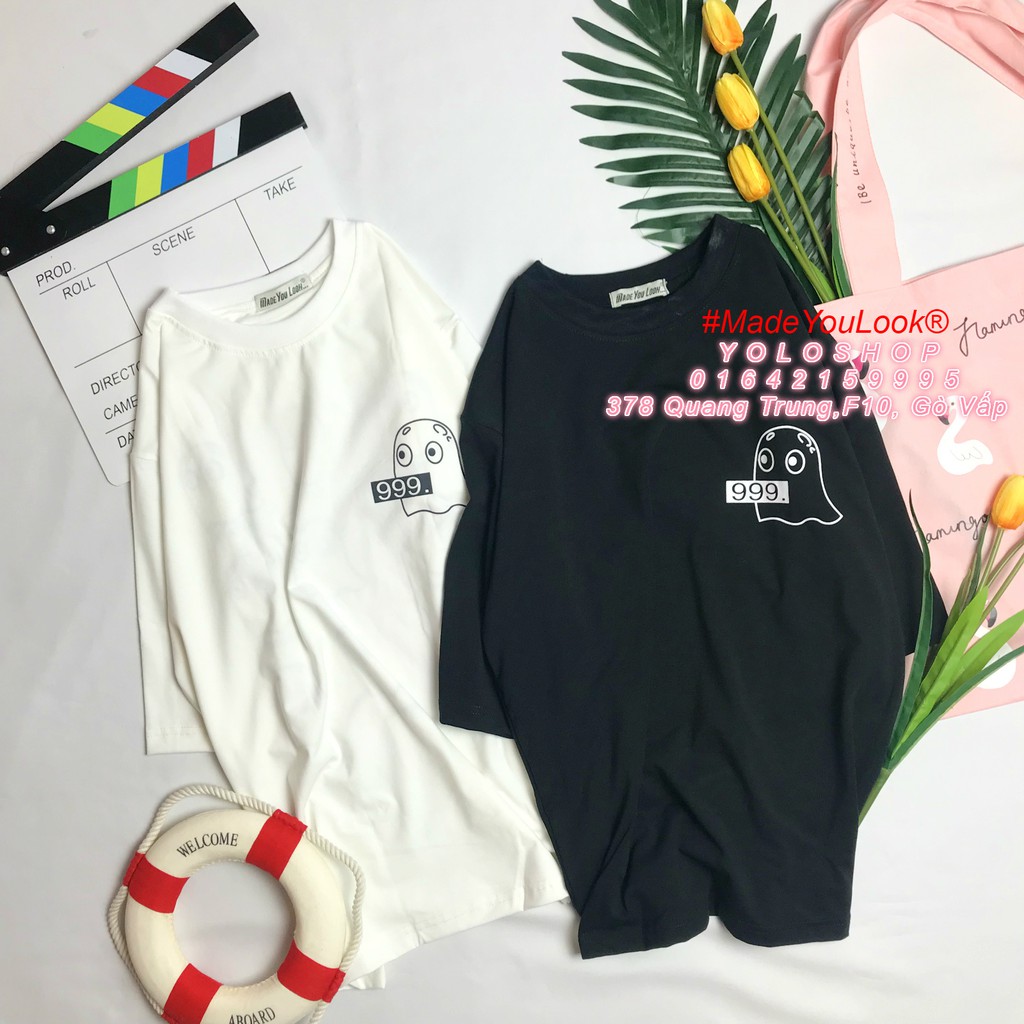 Áo Thun Tay Lỡ Unisex Form Rộng con ma 999 | BigBuy360 - bigbuy360.vn