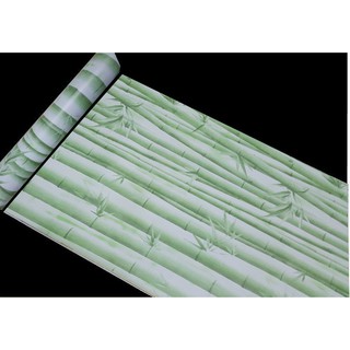 [Sale Sốc Xả Kho] Giấy Dán Tường Trúc Xanh 0.45*10m