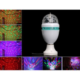 Cầu Quay Led Pha Lê 7 Màu - Đui E27