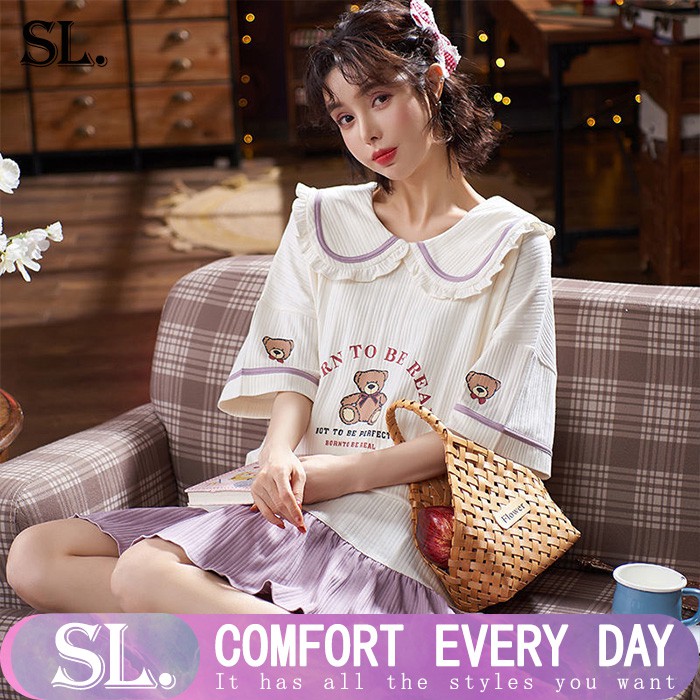 Váy Ngủ Cotton Form Rộng Cho Phụ Nữ Mang Thai M-4Xl