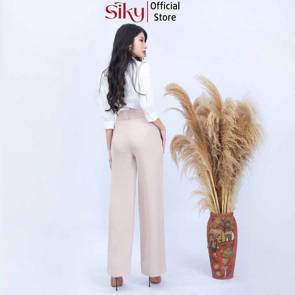 Quần ống rộng công sở SIKY culottes ống suông dài 100cm