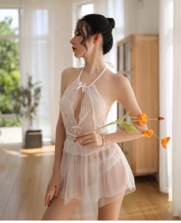 Váy ngủ ren cổ yếm 0270