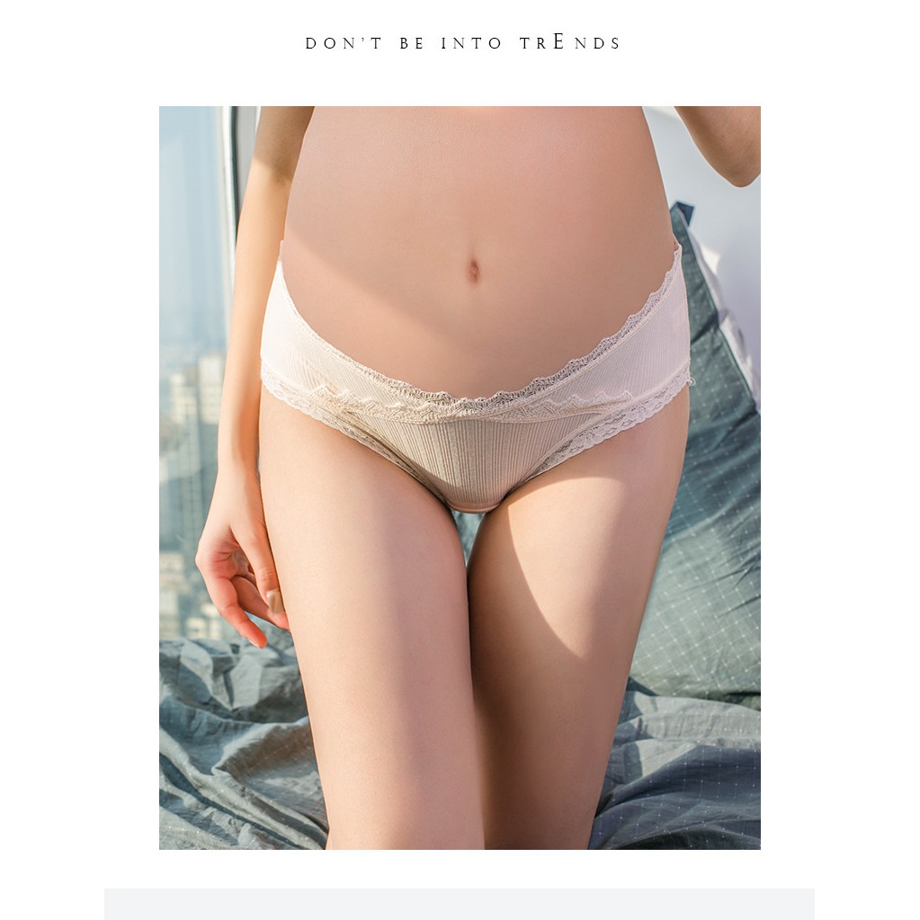 [Freeship Xtra] Quần bầu quần lót bầu cạp chéo cotton phối ren cao cấp co dãn 4 chiều thoải mái dễ chịu