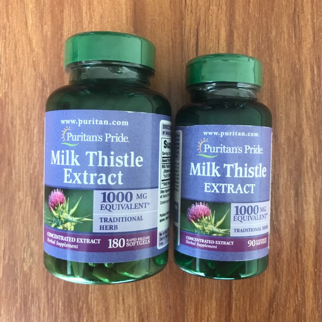 Milk Thistle 1000mg Puritan Pride 180 viên của Mỹ date 07/2023