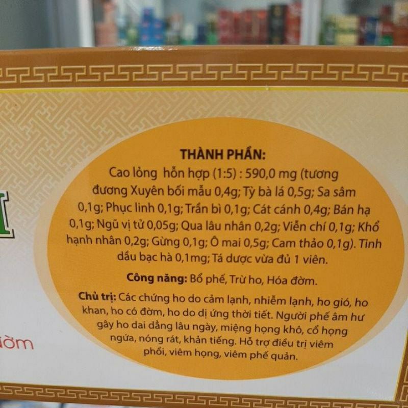 Viên ngậm Bảo Thanh có đường ( màu xanh) và không đường( màu vàng)- gói 5 viên