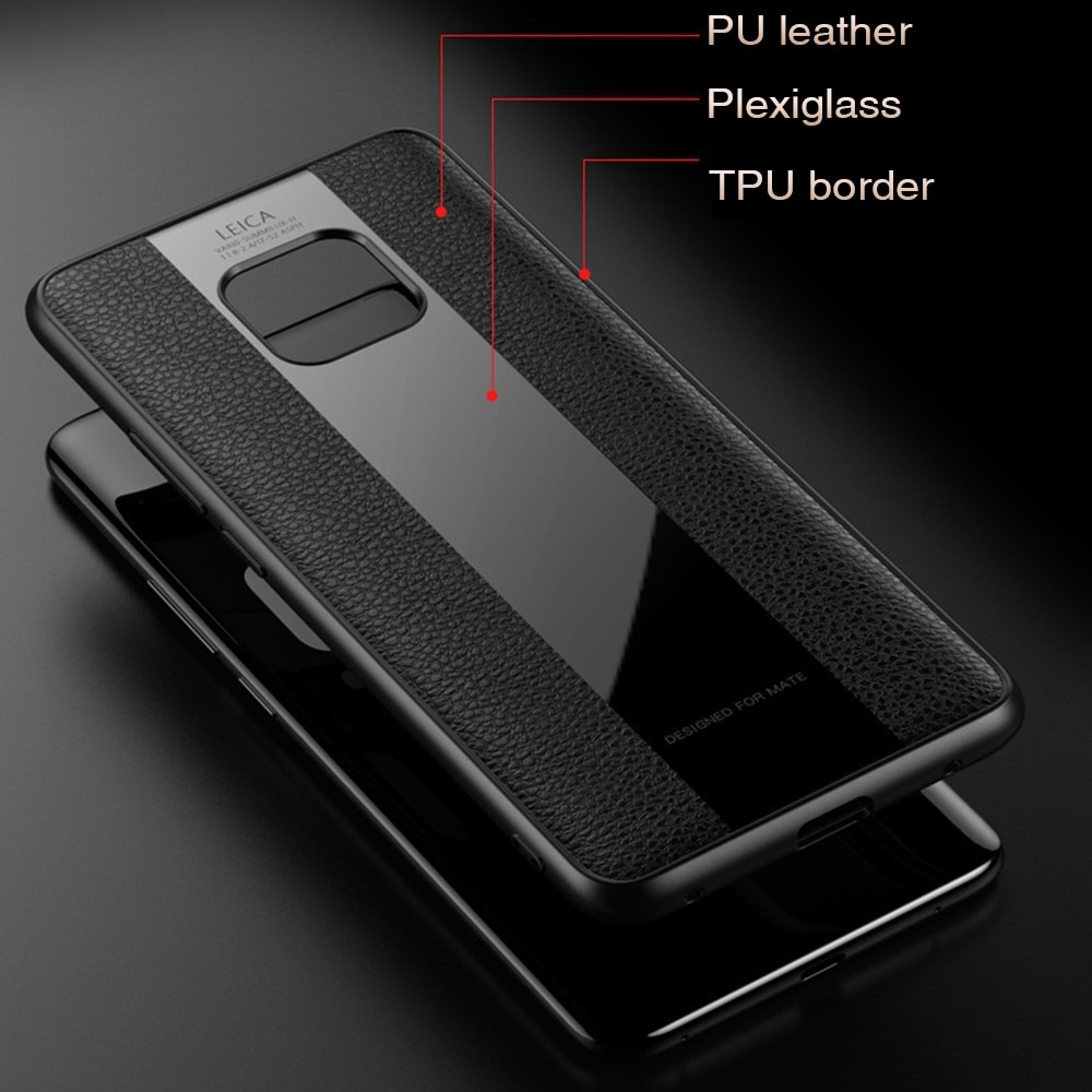 Ốp điện thoại phối da sần cao cấp cho Huawei Mate 10 20 Pro 20X 9Pro