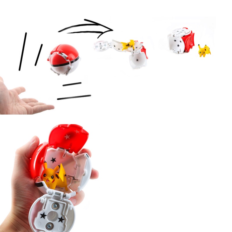 Mô Hình Nhân Vật Pokemon Tự Động Ném Bóng Pokeball